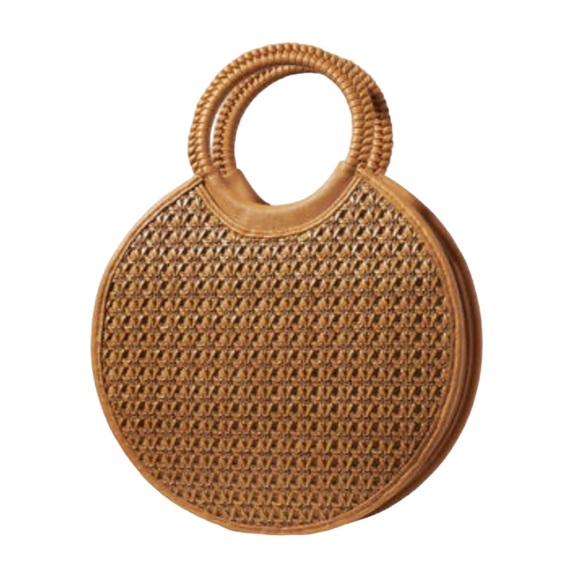 Anthropologie Handbags - Round Woven Satchel